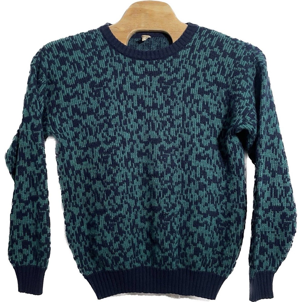 Vintage Grandpa Sweater Adult L Sweater Cosby Style Preppy‎ Casual Black